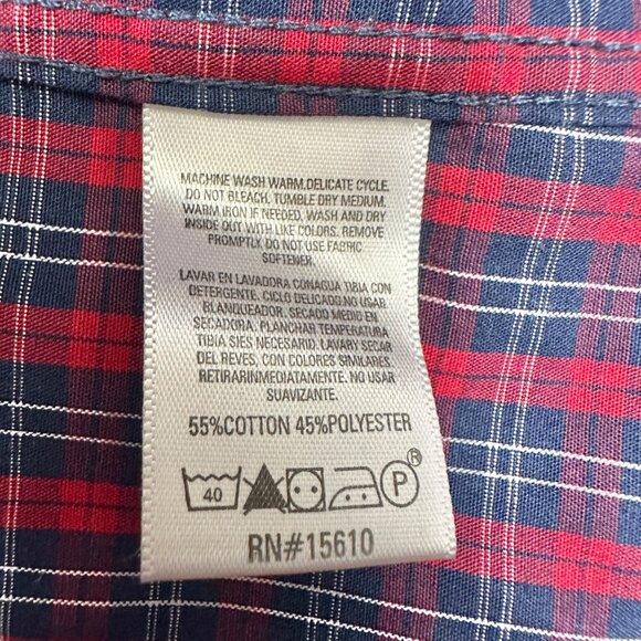Dockers Mens XL Dress Shirt Classic Fit Stain Defender Plaid Button-Down - Picture 6 of 7